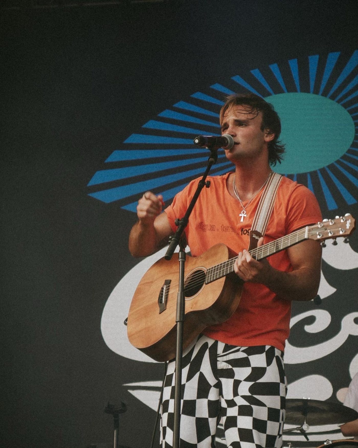 Marco on acoustic guitar at SunFest