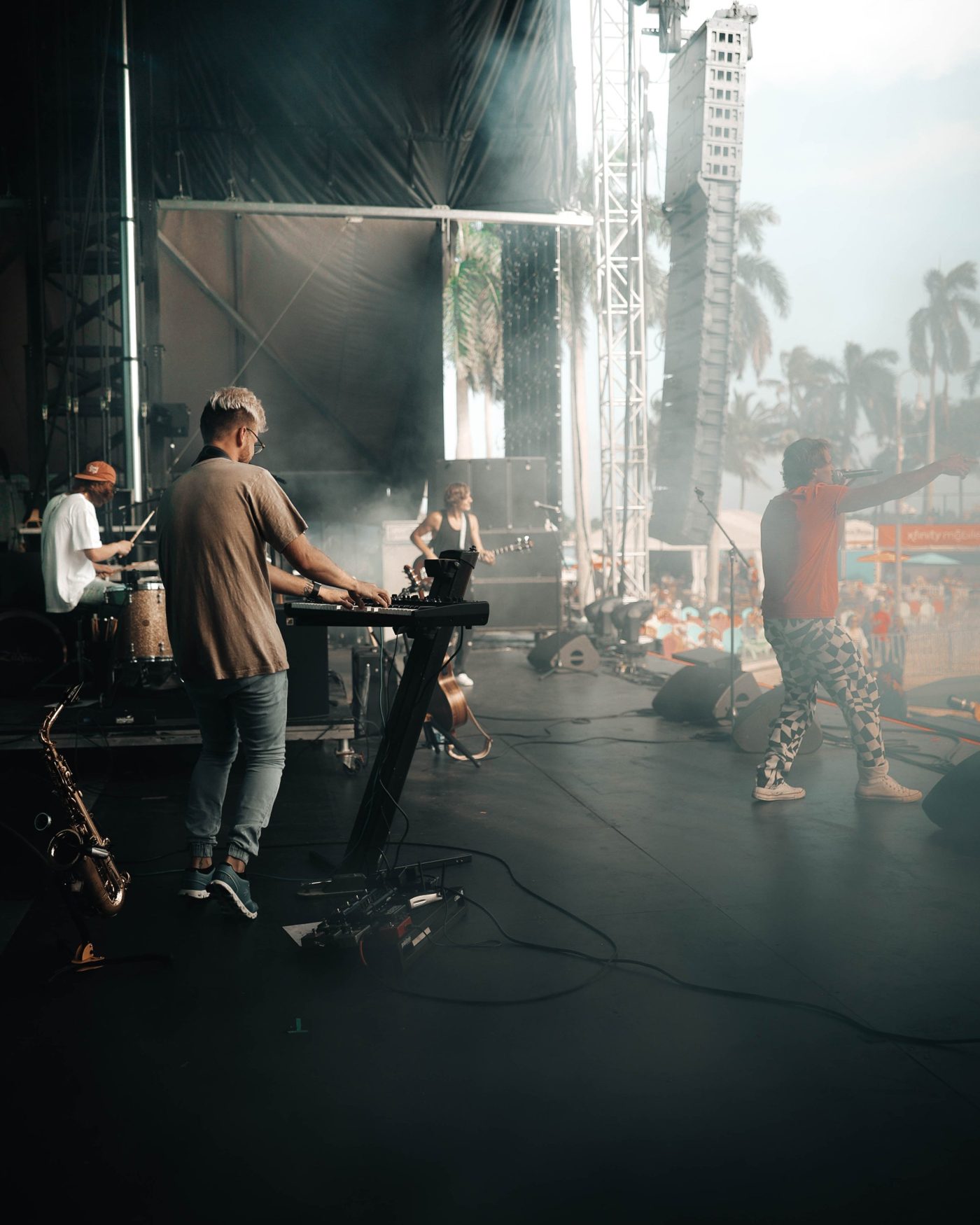 Marco and the band on the SunFest main stage